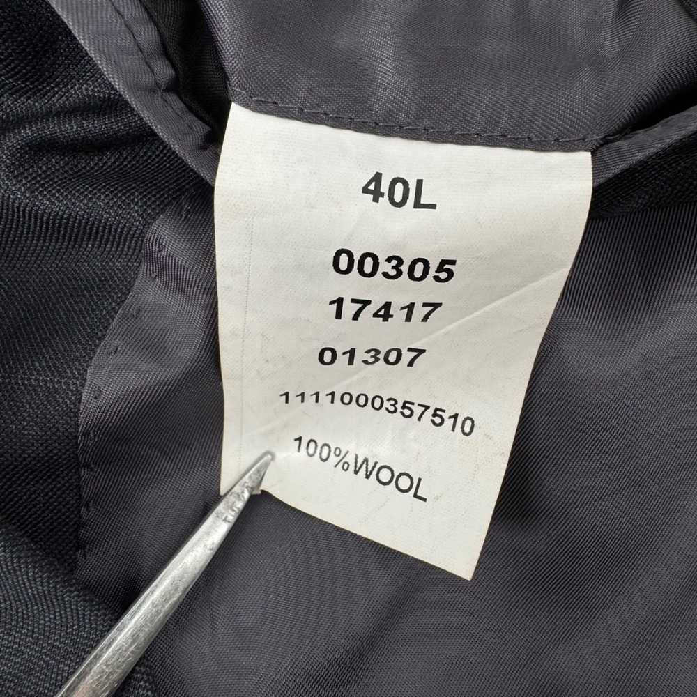 Jos A Bank Blazer Windowpane 40L Charcoal Grey Signature Tailored Fit Wool Plaid - Picture 5 of 7